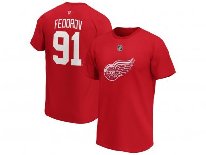 Tričko Sergei Fedorov #91 Detroit Red Wings Alumni Player