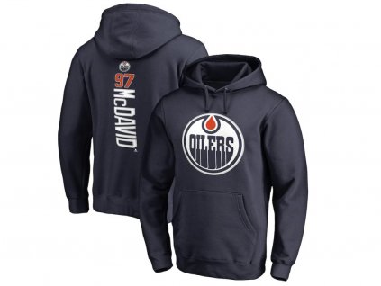 Pánská mikina Connor McDavid #97 Edmonton Oilers NHL Backer Name & Number Pullover Hoodie