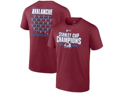 Pánské tričko Colorado Avalanche NHL 2022 Stanley Cup Champions Jersey Roster