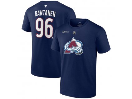 Pánské tričko Mikko Rantanen Colorado Avalanche 2022 Stanley Cup Champions Authentic Stack Name & Number