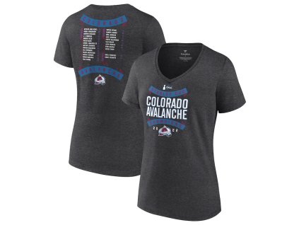 Dámské tričko Colorado Avalanche NHL 2022 Stanley Cup Champions Roster V-Neck