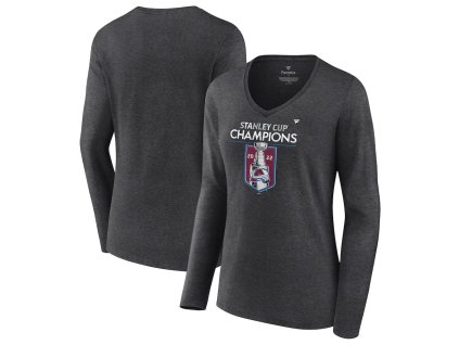 Dámské tričko Colorado Avalanche NHL 2022 Stanley Cup Champions Locker Room V-Neck Long Sleeve