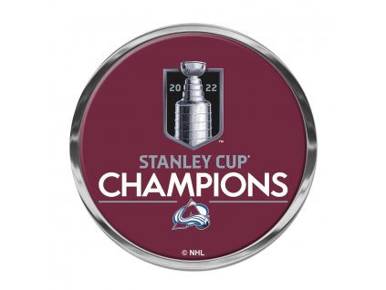 Emblém Colorado Avalanche 2022 Stanley Cup Champions 4'' Domed Auto Emblem