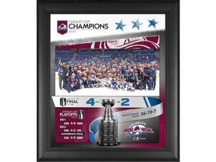Obraz Colorado Avalanche NHL 2022 Stanley Cup Champions Framed 15" x 17" Collage