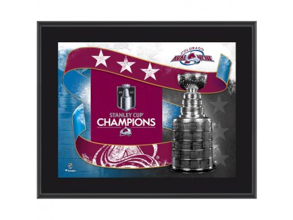 Plaketa Colorado Avalanche 2022 Stanley Cup Champions 10.5" x 13" Champions Logo Sublimated Plaque