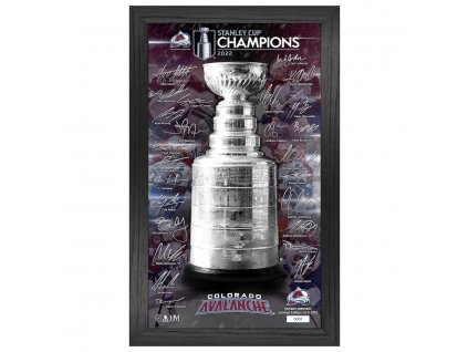 Obraz Colorado Avalanche 2022 Stanley Cup Champions 12'' x 20'' Signature Trophy Photo