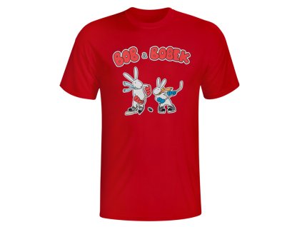 Dětské tričko Bob a Bobek hokejisté RED