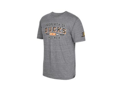 Pánske Tričko Anaheim Ducks CCM Property Block Tri-Blend