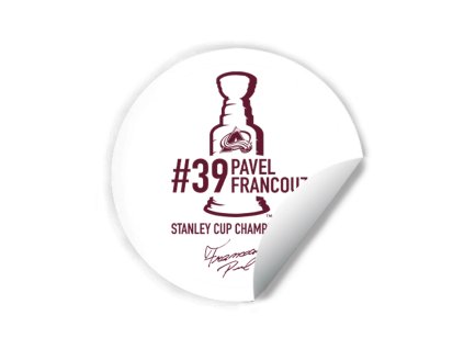 Samolepka Pavel Francouz #39 Stanley Cup Champion 2022 Colorado Avalanche NHL 7 cm
