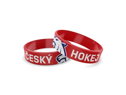 Silikonový náramek dětský hlava lva ČH červený