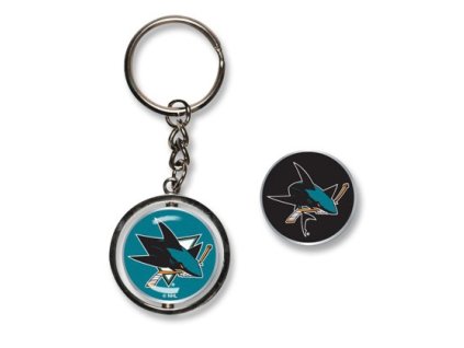 Přívěšek San Jose Sharks NHL Spinner Key Ring