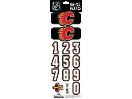 Samolepky na Helmu Calgary Flames NHL Decals Black