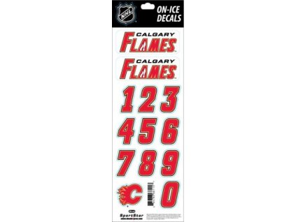 Samolepky na helmu Calgary Flames NHL Decals White Retro