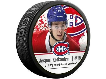 Puk Jesperi Kotkaniemi #15 Montreal Canadiens NHL Souvenir Hockey Puck