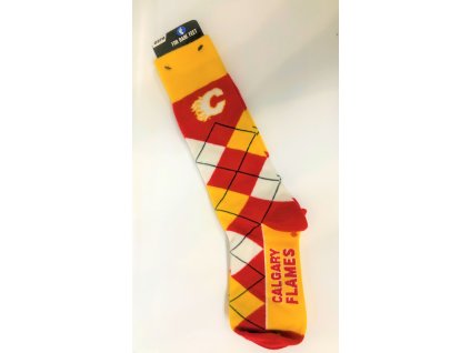 Pánské Ponožky Calgary Flames NHL Graphic Argyle Lineup Socks