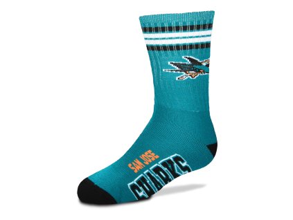 Detské ponožky San Jose Sharks 4-Stripe Deuce Quarter-Length