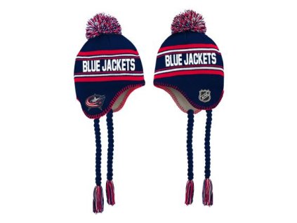 Dětská zimní čepice Columbus Blue Jackets Jacquard Tassel