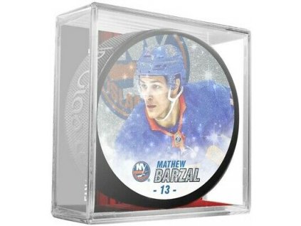 Puk Matthew Barzal #13 New York Islanders Glitter Puck