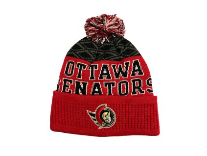 Dětská zimní čepice Ottawa Senators NHL Puck Pattern Cuffed
