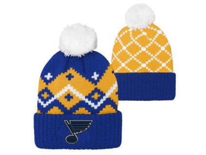 Dětská zimní čepice St. Louis Blues NHL Patchwork Cuffed Knit