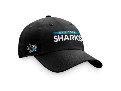 Pánská kšiltovka San Jose Sharks NHL Authentic Pro Game & Train Unstr Adj Black