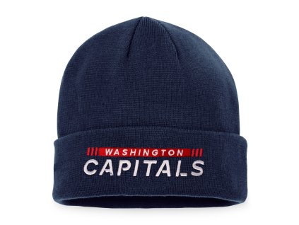 Pánska zimná čiapka Washington Capitals Authentic Pro Game & Train Cuffed Knit Athletic Navy