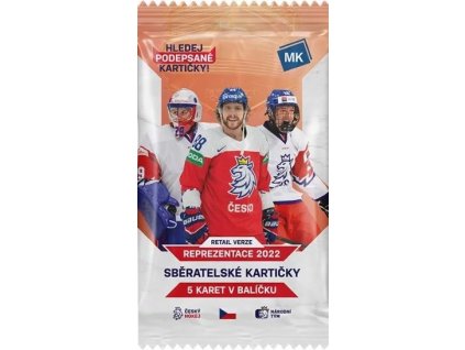 Sběratelské hokejové karty Český hokej národní tým reprezentace 2022 Retail balíček