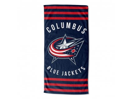 Plážová Osuška Columbus Blue Jackets Striped Beach Towel