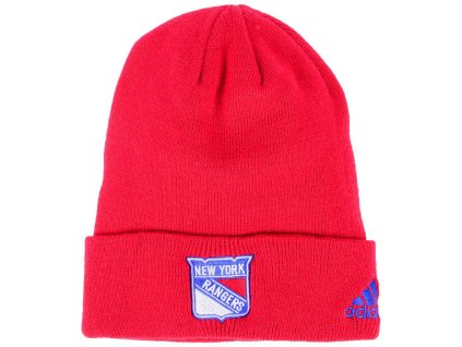 Pánská zimní čepice New York Rangers NHL adidas Basic Cuff Knit RED