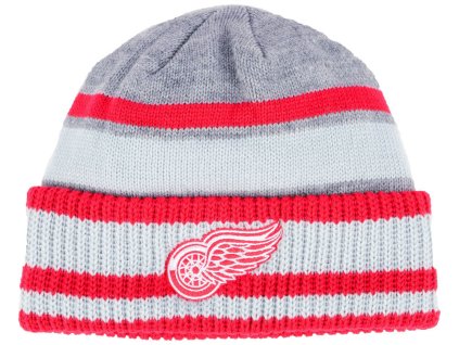 Pánská zimní čepice Detroit Red Wings NHL adidas Heathered Grey Beanie