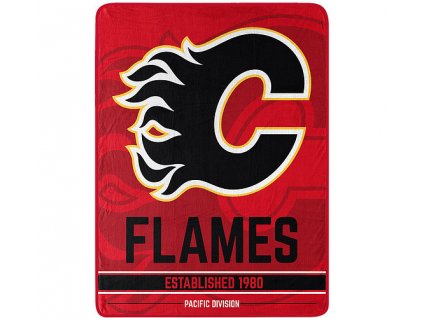 Deka Calgary Flames Plush Micro Throw Logo