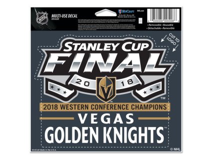 Samolepka Vegas Golden Knights NHL 2018 Western Conference Champions 12,5x15 cm