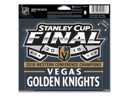 Samolepka Vegas Golden 2018 Western Conference Champions 12,5x15 cm