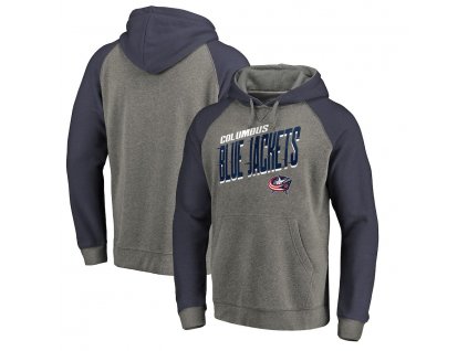 Mikina Columbus Blue Jackets Slant Strike Hoodie Tri-Blend