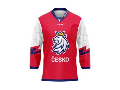 Dres CCM Český Hokej ČESKO - červený vyšívaný