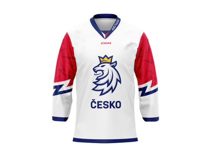93034 dres ccm cesky hokej cesko bily vysivany