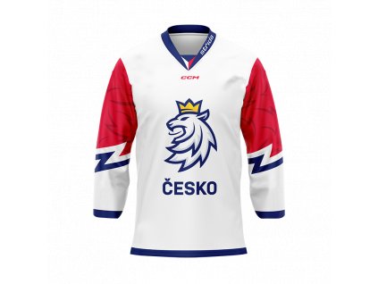 Dres CCM Český Hokej ČESKO - bílý vyšívaný