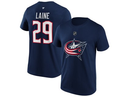 Pánské tričko Patrick Laine #29 Columbus Blue Jackets NHL Name & Number Graphic T-Shirt
