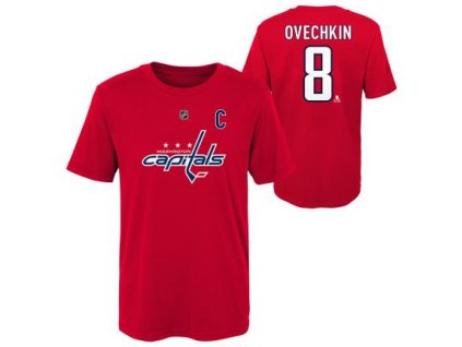 Dětské tričko Alex Ovechkin Washington Capitals Flat Captains Name and Number