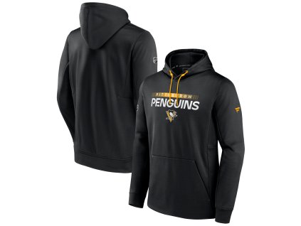 Pánska mikina Pittsburgh Penguins RINK Performance Pullover Hood Black-Yellow Gold