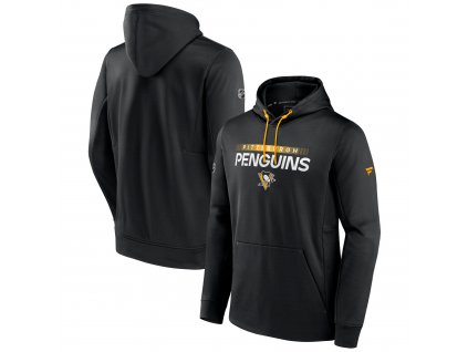 Pánská mikina Pittsburgh Penguins RINK Performance Pullover Hood Black-Yellow Gold