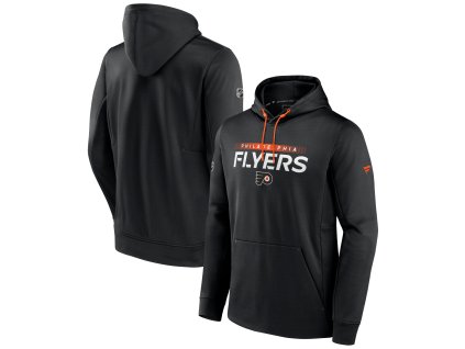 Pánská mikina Philadelphia Flyers NHL RINK Performance Pullover Hood Black-Dark Orange