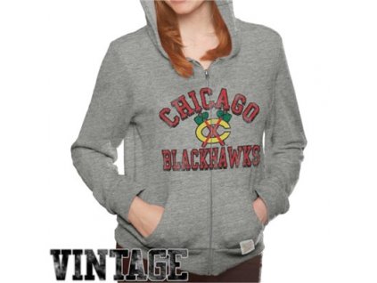 Dámská mikina Chicago Blackhawks NHL Tri-Blend Full Zip