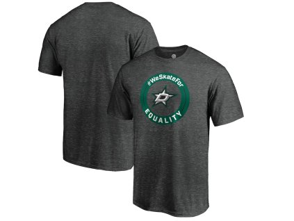 Pánské tričko Dallas Stars NHL #WeSkateFor T-Shirt - Heather Charcoal