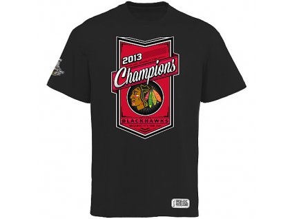 NHL Tričko Chicago Blackhawks 2013 Stanley Cup Champions černé