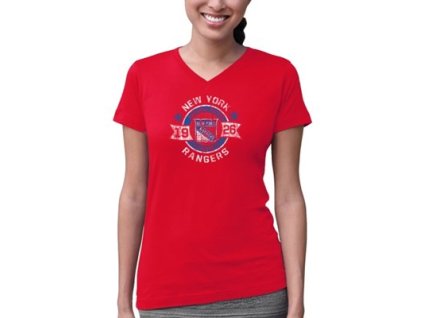 Tričko New York Rangers Circle Banner - Dámske