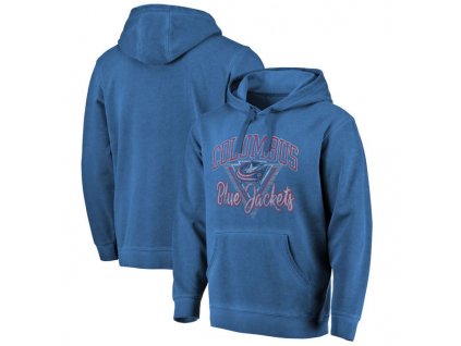 Mikina Columbus Blue Jackets Shadow Washed Retro Arch Pullover Hoodie