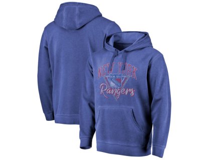 Pánská mikina New York Rangers NHL Shadow Washed Retro Arch Pullover Hoodie