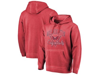 Pánská mikina Washington Capitals NHL Shadow Washed Retro Arch Pullover Hoodie