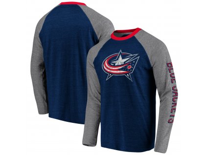 Tričko Columbus Blue Jackets True Classics Tri-Blend Raglan